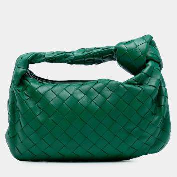 Pre Owned Bottega Veneta Green Mini Nappa Intrecciato Jodie