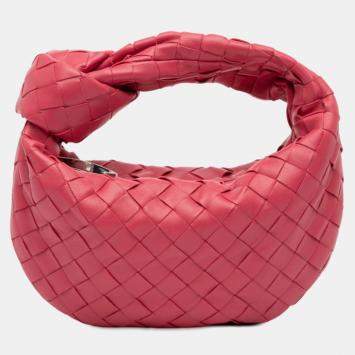 Pre Owned Bottega Veneta Pink Mini Nappa Intrecciato Jodie