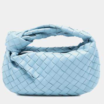 Pre Owned Bottega Veneta Blue Mini Nappa Intrecciato Jodie
