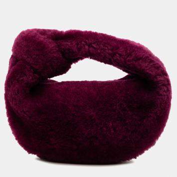 Pre Owned Bottega Veneta Purple Mini Shearling Jodie
