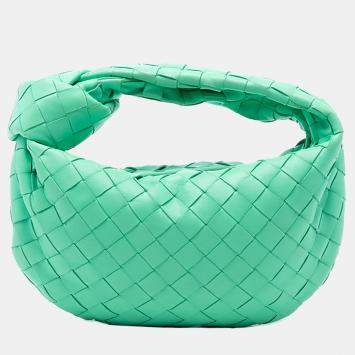 Pre Owned Bottega Veneta Green Mini Nappa Intrecciato Jodie