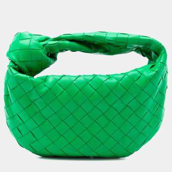 Pre Owned Bottega Veneta Green Mini Nappa Intrecciato Jodie