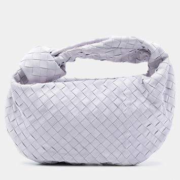 Pre Owned Bottega Veneta Purple Teen Suede Intrecciato Jodie