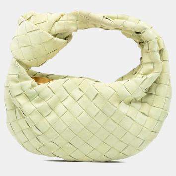 مملوكة مسبقًا Bottega Veneta Yellow Mini Suede Intrecciato Jodie