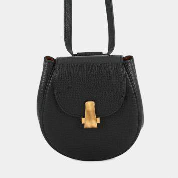 Pre Owned Bottega Veneta Palmellato Belt Bag Black Leather