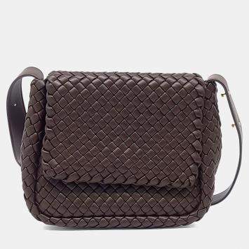 Pre Owned Bottega Veneta Brown Leather Cobble Shoulder Bag