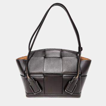 مملوكة مسبقًا Bottega Veneta Brown Leather Arco Small