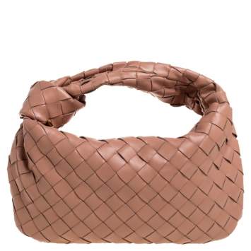 Pre Owned Bottega Veneta Beige Leather Mini BV Jodie Bag