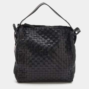 Pre Owned Bottega Veneta Intrecciato Leather Top Handle Bag