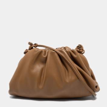 Pre Owned Bottega Veneta Brown Leather The Pouch Clutch