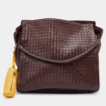Pre Owned Bottega Veneta Brown Intrecciato Leather Hobo