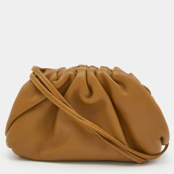 Pre Owned Bottega Veneta Brown Intrecciato Leather Wristlet Coin Purse