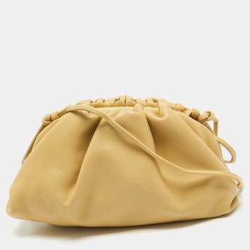 Pre Owned Bottega Veneta Porridge Leather Mini The Pouch Bag