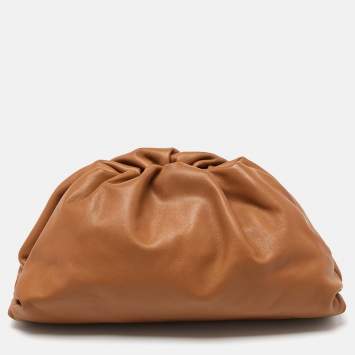 Pre Owned Bottega Veneta Brown Leather The Pouch Clutch