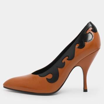 Pre Owned Bottega Veneta Tan Leather Pointed Toe Pumps Size 38