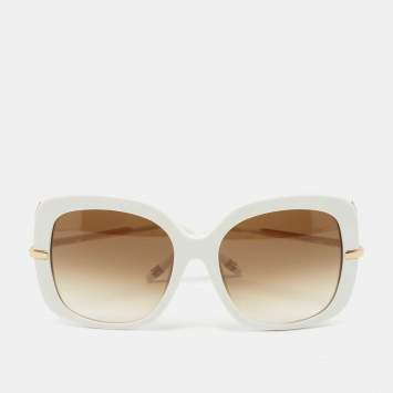 Pre Owned Boucheron White BC0002SA Gradient Sunglasses