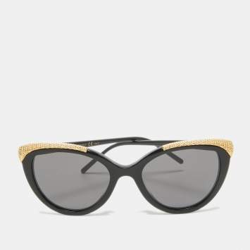 Pre Owned Boucheron Bronze Tone/ Black BC0116S Gradient Cat Eye Sunglasses