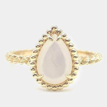 Pre Owned Boucheron 18K Yellow Gold and Mother of pearl Serpent Boheme Ring 54