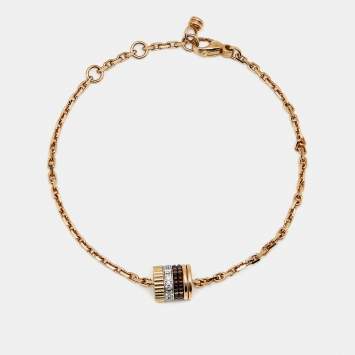 Pre Owned سوار بوشيرون كواتر كلاسيك ألماس PVD وذهب ثلاثي الألوان عيار 18