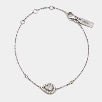 Pre Owned Messika Joy Diamant Poire 18k White Gold Bracelet