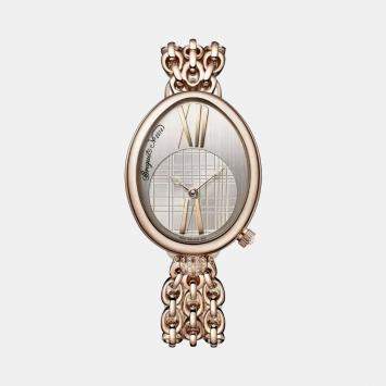 Breguet Silver 18k Rose Gold Reine de Naples 8968BR Automatic Women's Wristwatch 35 mm