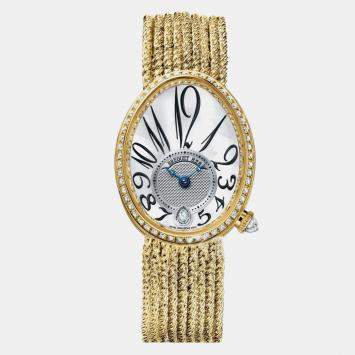 Pre Owned ساعة يد نسائية بريغيه رين دو نابلس 8918BA/58/J39/D00D أوتوماتيكية ذهب وردي ألماس 36.5 x 28.45 مم