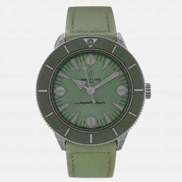 Pre Owned Breitling Superocean A10340361L1X1 Automatic Green Stainless Steel Women’s Wristwatch 38 mm