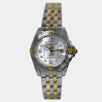 Pre Owned Breitling Cockpit B71356 Quartz MOP Stainless Steel Women's Wristwatch 32 mm