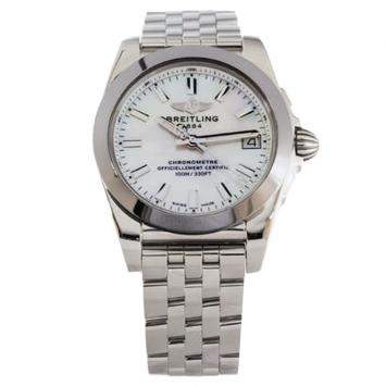 Pre Owned Breitling MOP Stainless Steel Galactic W7433012/A779 Women's Wristwatch 36 MM