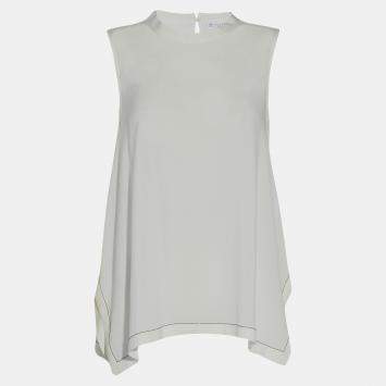مملوكة مسبقًا Brunello Cucinelli Silk Sleeveless Top M