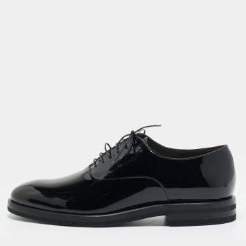 مملوكة مسبقًا Brunello Cucinelli Size 43 Black Patent Leather Oxfords