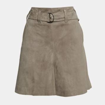 Pre Owned Brunello Cucinelli Beige Suede Shorts S