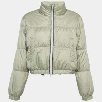 مملوكة مسبقًا Brunello Cucinelli Light Green Synthetic Puffer Down Jacket S