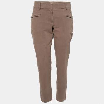 Pre Owned Brunello Cucinelli Brown Cotton Trouser L