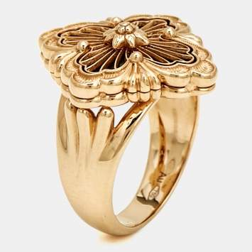 مملوكة مسبقًا خاتم بوتشيلاتي أوبرا تيل أونيكس ذهب وردي عيار 18 مقاس 53