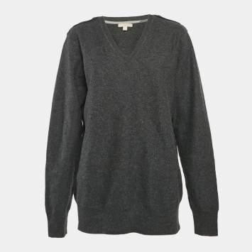 مملوكة مسبقًا Burberry Brit Black Wool Patchwork Sweater XL