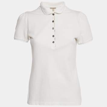 Burberry Brit White Cotton Pique Polo T-Shirt M