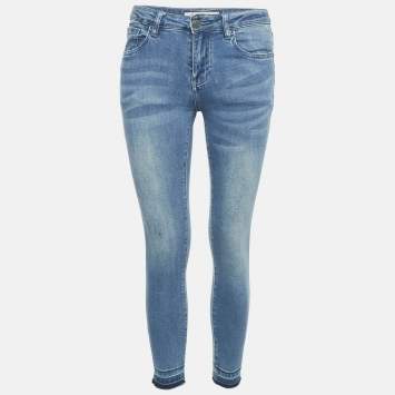 Burberry Brit Blue Faded Denim Skinny Jeans S Waist 26"