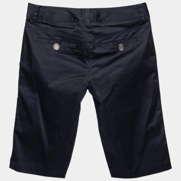 مملوكة مسبقًا Burberry Brit Navy Blue Cotton Knee-Length Shorts S  