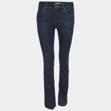 Pre Owned Burberry Brit Dark Blue Denim Stretch Jeans M Waist 28"