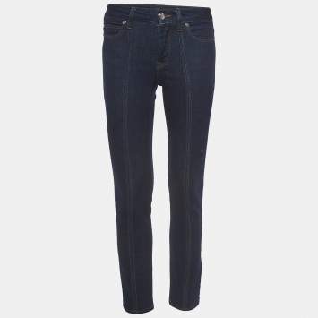Pre Owned Burberry London Blue Denim Skinny Leg Jeans S Waist 26"