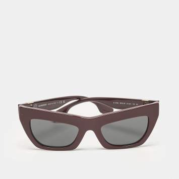Pre Owned Burberry Black Purple B4405 CatEye Sunglasses