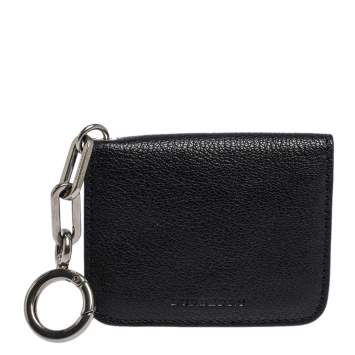 Pre Owned Burberry Black Leather Camberwellid Card Case Holder