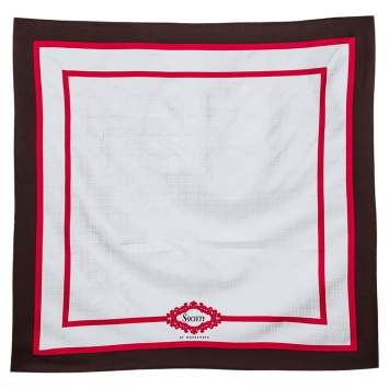 Pre Owned Burberry White Archive Society Print Silk Square Scarf