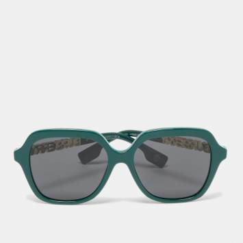 Pre Owned Burberry Green/Black Joni B4389 Square Sunglasses