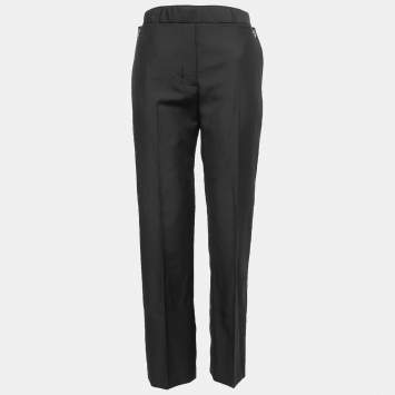 Pre Owned Burberry Black Mohair & Wool Pocket Detail Zohra Trousers S