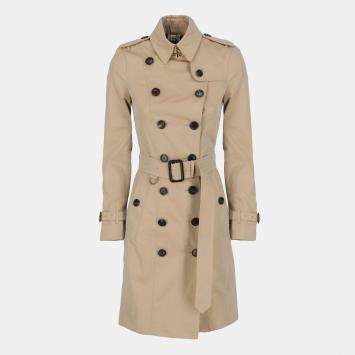 Pre Owned Burberry Women's Cotton Raincoat - Beige - XXS