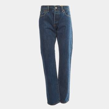 Pre Owned Burberry Blue Denim Straight Fit Jeans L Waist 31"