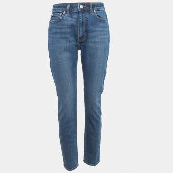 Pre Owned Burberry Blue Denim Mid-Rise Skinny Jeans M Waist 29"
