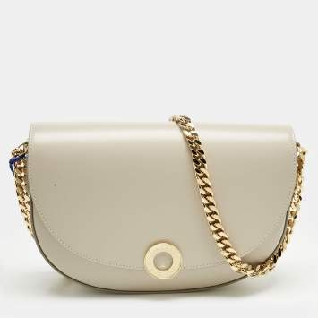 Pre Owned Burberry Beige Leather Claudinne Crossbody Bag